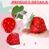 24Pcs Strawberry Party Favor Treat Boxes Sweet Fruit Themed Candy Cake Gift Box Snack Goodie Cardboard Boxes with Ribbon Double-Sided Tape for Berry First Birthday Baby Shower view 3