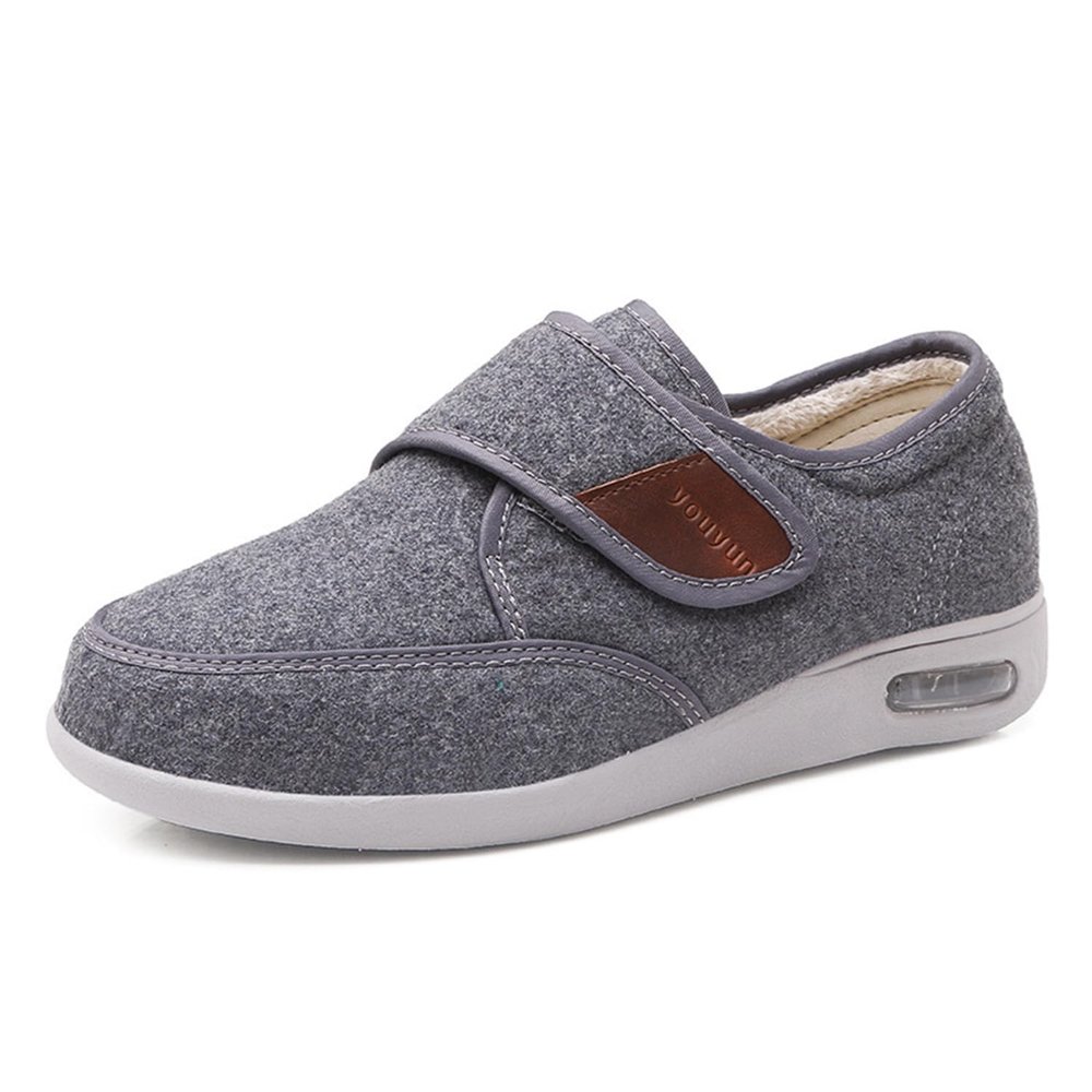 JITUUE Women's Wide Width Diabetic Elderly Shoes-Adjustable & Comfortable Diabetes Shoes for Women with Diabetic Edema, Plantar Fasciitis, Bunions, Arthritis & Swollen Feet(Grey,US 10
