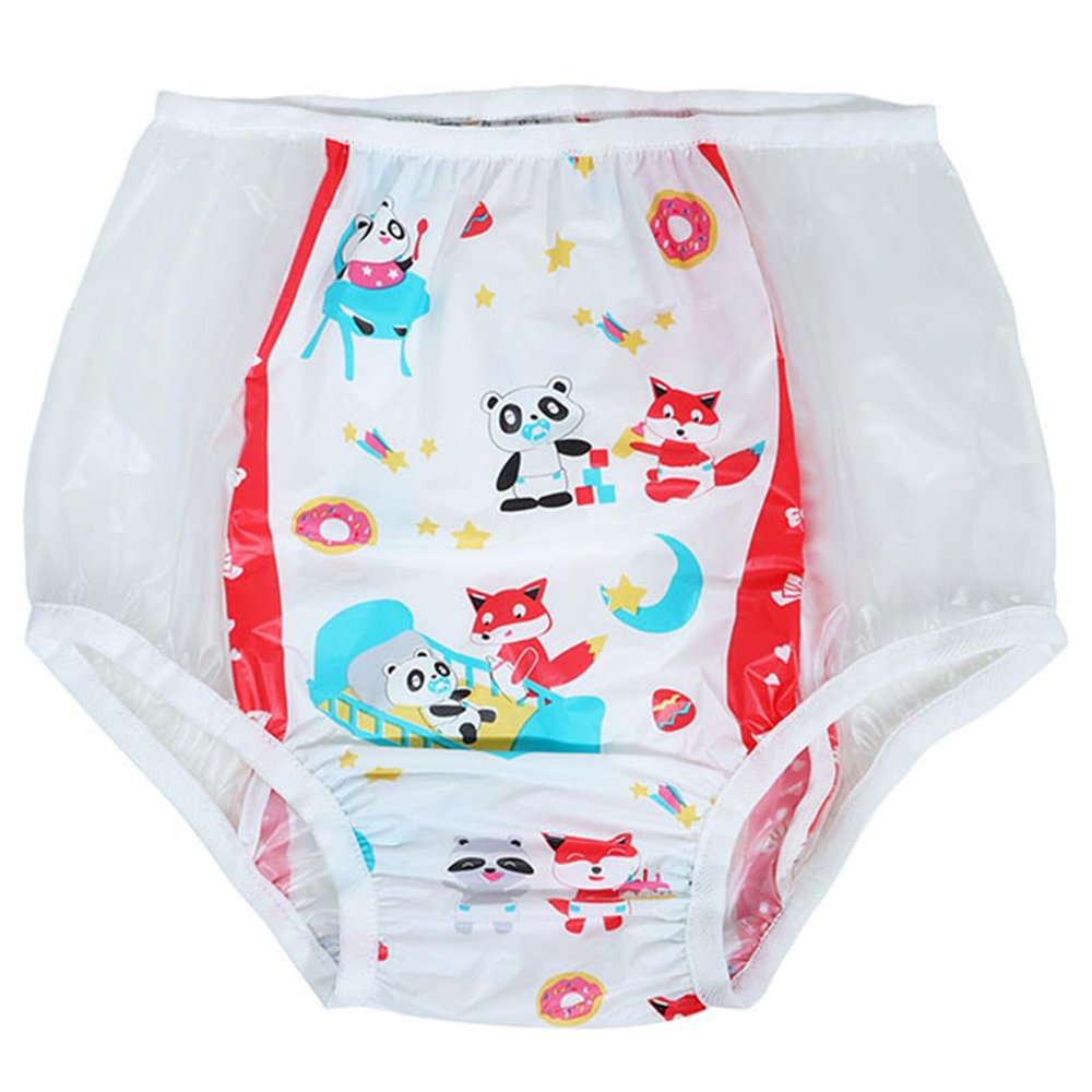 Adult Plastic Diaper Cover Vinyl Waterproof Pull-On-Cover Incontinence Pants Extra Waterproof Protection to Go On Top of/Together with Diapers & Briefs As Add to Leak Resistance