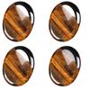 Roowest 4 Pcs Thumb Worry Stone for Anxiety Natural Crystal Healing Stone Chakras Amethyst Tiger Eye Quartz Pocket Hug Gift for Office Stress Meditation(Tiger Eye,Oval) view 1