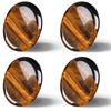 Roowest 4 Pcs Thumb Worry Stone for Anxiety Natural Crystal Healing Stone Chakras Amethyst Tiger Eye Quartz Pocket Hug Gift for Office Stress Meditation(Tiger Eye,Oval) view 2
