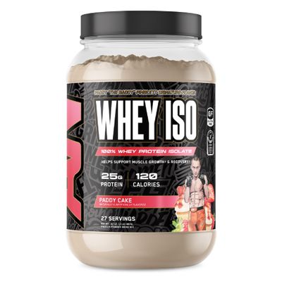 All Black Everything Whey Protein Isolate Powder | Whey Protein Isolate | 25g Protein | Low Carbs & Low Sugar | Workout Supplement for Men & Women | Paddy Cake | 27 Servings