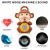 BIGMONAT Monkey Baby Sleep Soother with a White Noise Sound Machine Featuring 5 Soft Ambient Sounds, USB Rechargeable and Lullaby Machine for Sleeping Travel Baby Gift (Brown) view 2