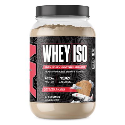 All Black Everything Whey Protein Isolate Powder | Whey Protein Isolate | 25g Protein | Low Carbs & Low Sugar | Workout Supplement for Men & Women | Airplane Cookie | 27 Servings