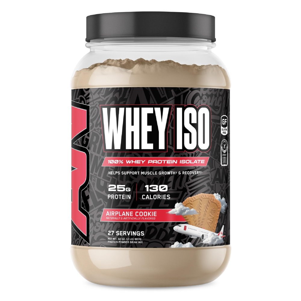 All Black Everything Whey Protein Isolate Powder | Whey Protein Isolate | 25g Protein | Low Carbs & Low Sugar | Workout Supplement for Men & Women | Airplane Cookie | 27 Servings