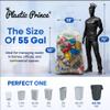PLASTIC PRINCE 55 Gallon Trash Bags Large Clear Garbage Bags for Rubbermaid Brute 44-55 Gallon Trash Cans 38 x 58 Recycling Trash Can Liners 1.2 Mil, Pack of 100 view 2