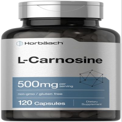 Horbach L-Carnosine 500mg | 120 Capsule Supplement | Non-GMO & Gluten Free Powder Pills