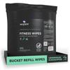 Wipex Fitness Wipes Bucket Refill Roll - Plant-based Fitness Equipment Wipes, Lemongrass, Eucalyptus & Vinegar to Clean Surfaces, Yoga Mat & Gym Cleaner and Peloton Bikes, 400 Count (Pack of 1) view 1