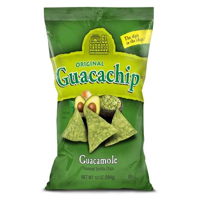 Original Guacachip Guacamole Flavored Tortilla Chips 10 oz. (Pack of 4)