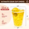 YEEHAW 12 oz Plastic Cups, 300 Pack - Clear Disposable Drinking Cups for Cold Beverages, Transparent Party Cups, BPA-Free view 2