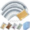200-Pack Reclosable Large Mylar Bags for Food Storage 7.1" x 10.2" 1 Quart Pouch Bags in Bulk Resealable Smell Proof Aluminum Silver Foil Bag with Clear Window Kitchen Storage Edible Packaging view 1