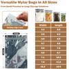 200-Pack Reclosable Large Mylar Bags for Food Storage 5.9" x 8.7" Pouch Bag in Bulk Resealable Smell Proof Aluminum Silver Foil Bag with Clear Window Kitchen Storage Organizer Edible Packaging view 3