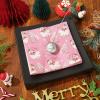 80 Pack Pink Christmas Napkins Santa Xmas Tree Disposable Napkins Merry Christmas Paper Luncheon Napkins for Xmas Winter Holiday Birthday Party Supplies, 6.5 x 6.5 Inch view 3