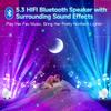 Portable Bluetooth Speaker with Hi-Fi Stereo Sound, Minimalist White Wireless Speaker with Aurora Light Show & 15 Nature Sounds, Outdoor Speaker Bluetooth for Home, Patio, Yoga, Bedroom (White) view 4