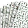 12 Sheet Christmas Wrapping Paper Watercolor Pine Tree Gift Wrap Paper for DIY Crafts Gift Packing, 19.7 x 27.6 Inch, Folded Flat view 1
