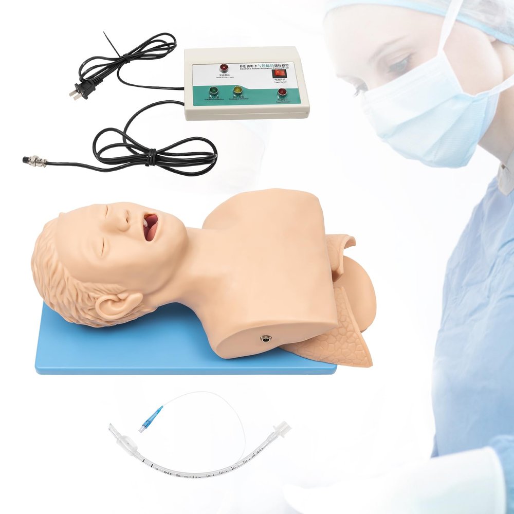 CNCEST Adult Intubation Manikin Teaching Model,Airway Management Trainer Tracheal Intubation Training Simulator Model