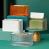 Tissue Box Holder Household Tissue Box Transparent Desktop Tissue Box Pumping Paper Storage Box Living Room Dining Room Coffee Table Decoration Facial Paper Holder (Color : 3) view 3