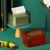 Tissue Box Holder Household Tissue Box Transparent Desktop Tissue Box Pumping Paper Storage Box Living Room Dining Room Coffee Table Decoration Facial Paper Holder (Color : 3) view 4