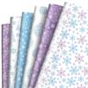 12 Sheet Christmas Winter Wrapping Paper Blue Purple Snowflake Gift Wrap Paper for DIY Crafts Gift Packing, 19.7 x 27.6 Inch, Folded Flat view 1