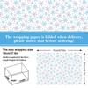 12 Sheet Christmas Winter Wrapping Paper Blue Purple Snowflake Gift Wrap Paper for DIY Crafts Gift Packing, 19.7 x 27.6 Inch, Folded Flat view 2