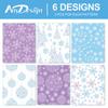 12 Sheet Christmas Winter Wrapping Paper Blue Purple Snowflake Gift Wrap Paper for DIY Crafts Gift Packing, 19.7 x 27.6 Inch, Folded Flat view 3