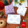 12 Sheet Christmas Winter Wrapping Paper Blue Purple Snowflake Gift Wrap Paper for DIY Crafts Gift Packing, 19.7 x 27.6 Inch, Folded Flat view 4