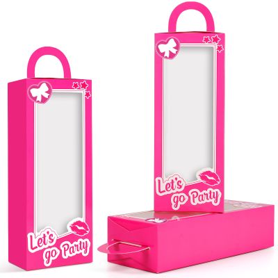 12PCS Pink Cowgirl Party Favor Boxes for Bridal Showers and Birthdays - Hot Pink Gift Boxes for Candy, Favors, and Decorations