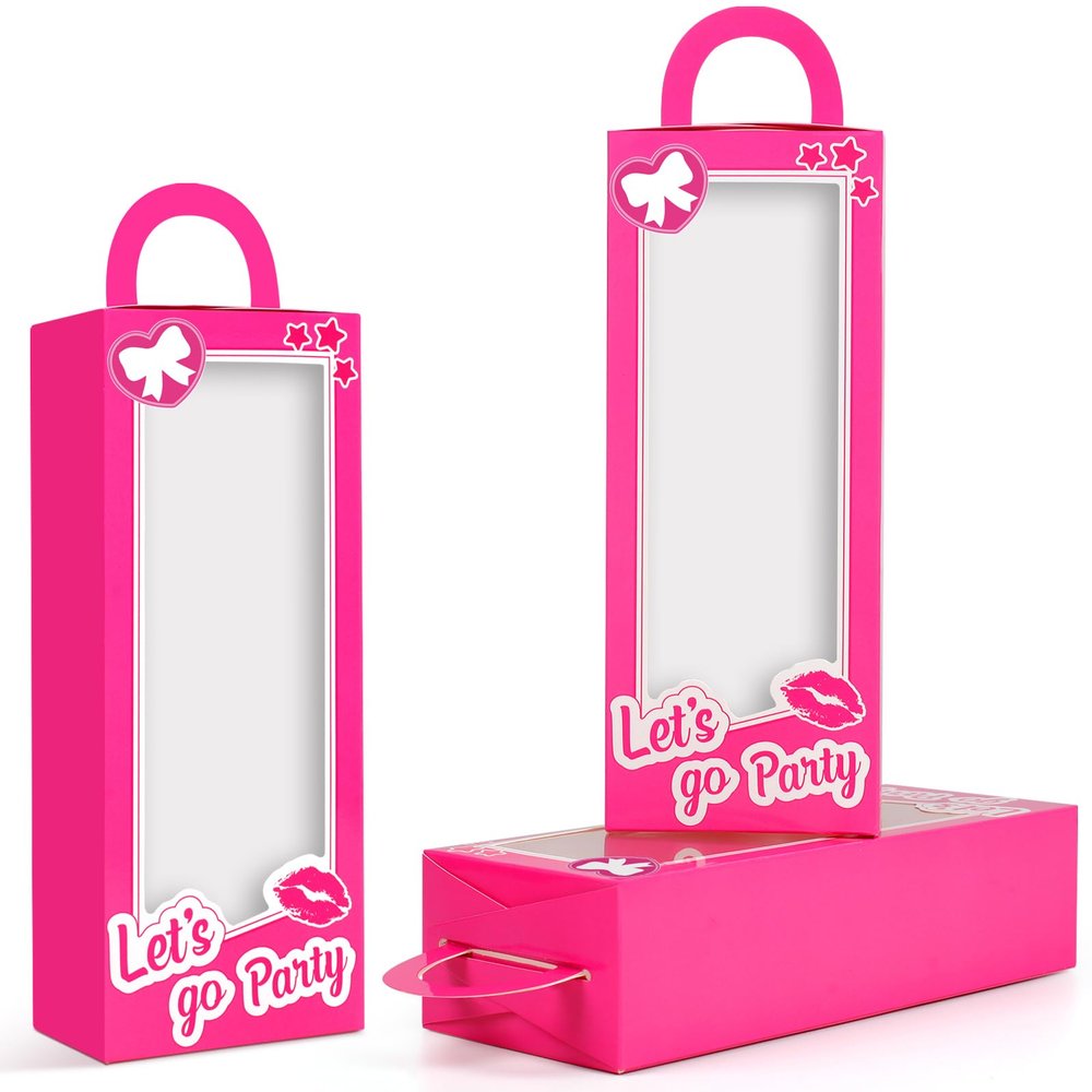 12PCS Pink Cowgirl Party Favor Boxes for Bridal Showers and Birthdays - Hot Pink Gift Boxes for Candy, Favors, and Decorations