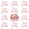 10Pcs Happy Birthday Cupcake Toppers Blue Glitter with Happy Birthday Letter Cake Topper Decoration for Birthday Blue Theme Party (Rose Gold) view 1