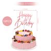 10Pcs Happy Birthday Cupcake Toppers Blue Glitter with Happy Birthday Letter Cake Topper Decoration for Birthday Blue Theme Party (Rose Gold) view 3