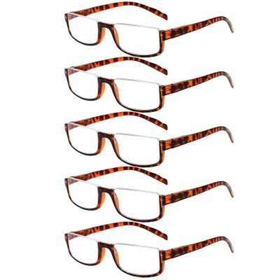 Kerecsen Half Frame Reading Glasses for Men & Women, Lightweight Comfort-Fit Design with Spring Hinges (5Tortoise, 4.00)