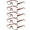 Kerecsen Half Frame Reading Glasses for Men & Women, Lightweight Comfort-Fit Design with Spring Hinges (5Tortoise, 4.00) view 1