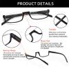 Kerecsen Half Frame Reading Glasses for Men & Women, Lightweight Comfort-Fit Design with Spring Hinges (5Tortoise, 4.00) view 3
