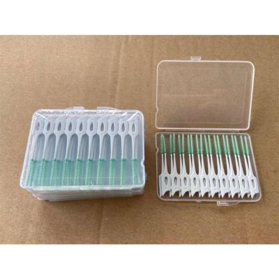 200 Packs of Oral Cleaning and Care Massage, Pointed Interdental Brush, Soft Bristle, Soft Silicone, Rotary Interdental Brush, Soft Rubber Toothpick Toothpicks, Floss, Dental Cleaning Tools