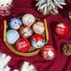 Gift Bags 10/30/50 Merry Christmas Candy Gift Boxes Christmas Eve Round Santa Claus Tin Box with Ribbons Party Mystery Packaging Box (Color : Style C (7cm), Size : 30pcs) view 3