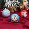 Gift Bags 10/30/50 Merry Christmas Candy Gift Boxes Christmas Eve Round Santa Claus Tin Box with Ribbons Party Mystery Packaging Box (Color : Style C (7cm), Size : 30pcs) view 4