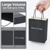 driew 50 Pcs Welcome Bags for Wedding Guests Bulk, 5.91"x3.15"x8.07" Small Size Paper Gift Bags for Hotel, Party, Birthday, Goodies and Retail (Black 2) view 4
