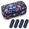 ALLCAMP Insulin Cooler Travel Case Diabetic Medication Cooler with 4 Ice Pack - Medical Cooler Bag Portable and Reusable Flower Pattern (9X 4.72x 3.14 inches) view 1