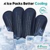 ALLCAMP Insulin Cooler Travel Case Diabetic Medication Cooler with 4 Ice Pack - Medical Cooler Bag Portable and Reusable Flower Pattern (9X 4.72x 3.14 inches) view 4