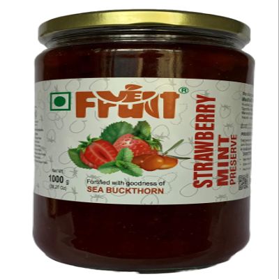 MEDINAURAL || strawberry mint Jam Natural And Homemade, 1kg (35.274 Ounces)