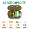 Codcaw Weekly Pill Organizer 2 Times a Day, Moisture-Proof, Detachable Compartments, AM PM Pill Box 2X 7 Day, Travel Pill Organizer for Pills/Fish Oil/Medication/Vitamin/Supplements (Brown) view 2