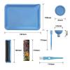 CHEEMAR 6 Pack Kit  Blue Rolling Tray Set with Accessories for Everyday Use view 2