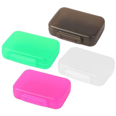 4pcs Portable Medicine Case Pills Holder Travel Pills Case Small Plastic Containers Medicine Dispenser