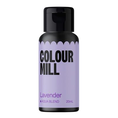 Colour Mill Aqua Blend Food Coloring Liquid 20ml Food Grade Water Based Natural Food Coloring Cake Decorating Food Paint for Icing, Cupcakes, Fondant, Cocktails - Lavender