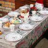 175 Pcs Merry Christmas Party Dinnerware Foil Dots Christmas Paper Plates Set Elk Disposable Xmas Plates Napkins Cups for New Year Wedding Birthday Baby Shower Party Supplies Decoration (White Silver) view 4