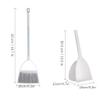 PEKJI Mini Broom and Dustpan Set White Plastic Handheld Broom with Trash Scoop Desktop Crevice Brush view 2