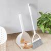 PEKJI Mini Broom and Dustpan Set White Plastic Handheld Broom with Trash Scoop Desktop Crevice Brush view 4