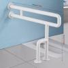 27inch Toilet Handrails Handicap Grab Bars Rails Bathroom Safety Bar Hand Support Rail Handicapped Handrail Accessories for Seniors Elderly Disabled Bariatric Railing Wall to Floor Mounted Bath Grips view 2