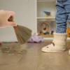 2Pcs Kitchen Cleaning Broom Palm Broomstick Housekeeping Cleaning Tool Dustpan Rustic Short Handle Stick Sweeping Brush Small Miscanthus Child Brush view 3