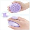 HEETA Shampoo Scalp Brush Massager Hair Growth, Scalp Scrubber with Soft Silicone Bristles for Dandruff Removal, Hair Brush Exfoliator, Light Purple view 2